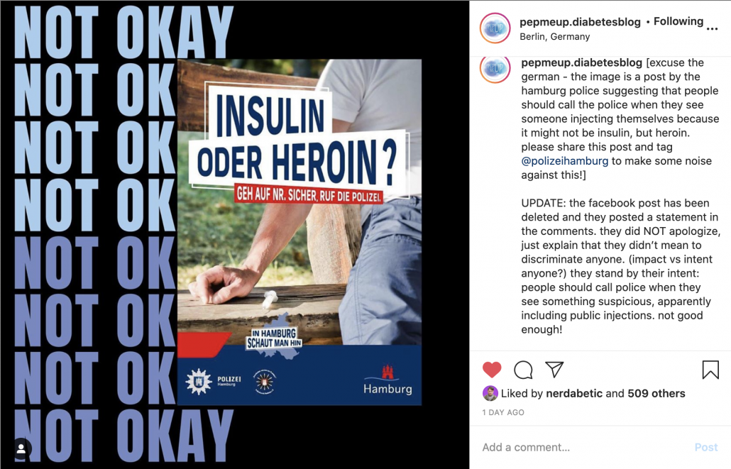 Diabetes & Discrimination by the Hamburg Police